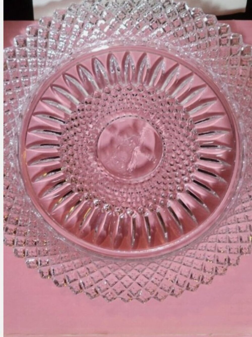 8 Vintage 1979 Lead Crystal Fostoria Avon Award 6" Plates